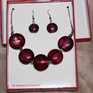18" Pendant and Earring Set
